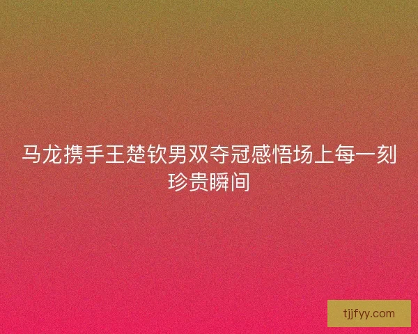 马龙携手王楚钦男双夺冠感悟场上每一刻珍贵瞬间